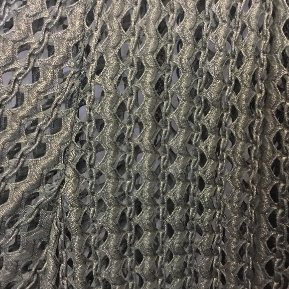 Aris. A Gold Olive Green Metallic Open Front Cardigan Mesh Fairy Grunge Party - Picture 4 of 5